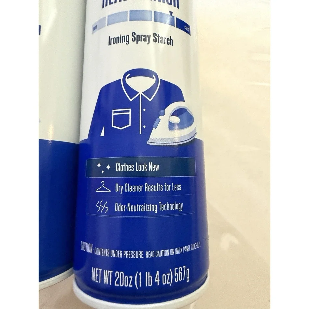 4 Cans Faultless Heavy Finish Ironing Spray‎ Starch, 20 Ounce Each